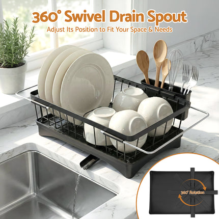 Cefito Dish Drying Rack for Kitchen Storage Organisation Kitchen Sink Organiser Dish Drainer 6