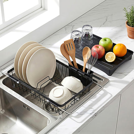 Cefito Dish Drying Rack for Kitchen Storage Organisation Kitchen Sink Organiser Dish Drainer 10