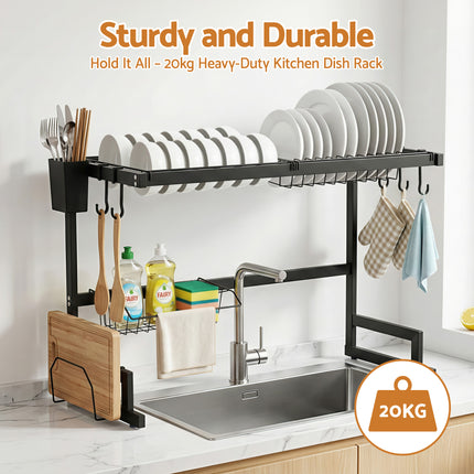 Cefito Dish Drying Rack for Kitchen Storage Organisation Kitchen Sink Organiser Dish Drainer 5