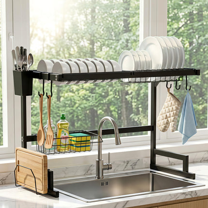 Cefito Dish Drying Rack for Kitchen Storage Organisation Kitchen Sink Organiser Dish Drainer 9