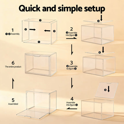 Artiss Clear Acrylic Display Case Dustproof Protection Box For Toys 27CM 6