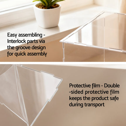 Artiss Clear Acrylic Display Case Dustproof Protection Box For Car Toys 30CM 5