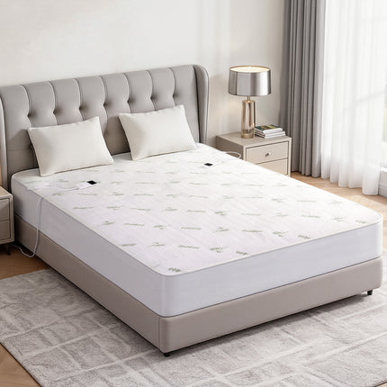 Giselle Electric Blanket Bamboo Fabric Queen Fitted Heated Pad Underlay Washable Winter 12