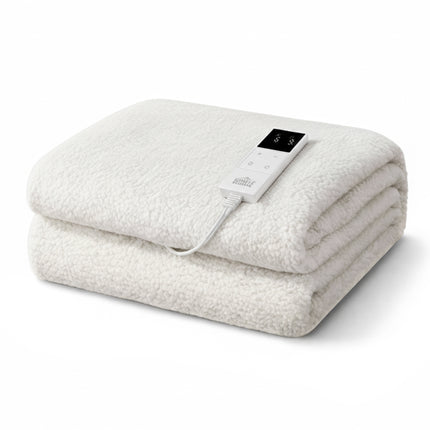 Giselle Electric Blanket LED Remote Sherpa Fleece Underlay Fully Fitted Machine Washable King Single 2
