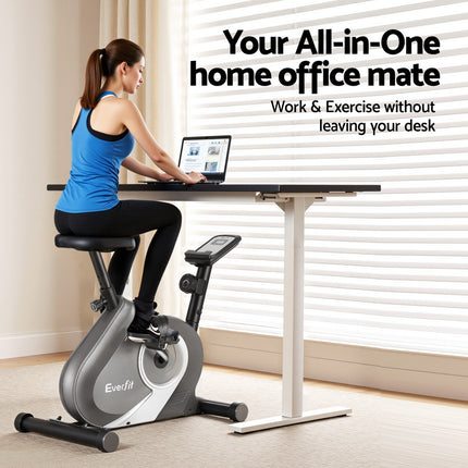 Everfit Under Desk Exercise Bike Magnetic Resistance Cardio workouts 120kg Capacity 4