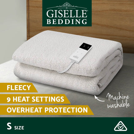 Giselle Bedding Single Size Electric Blanket Fleece 6