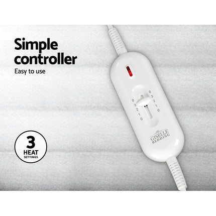 Giselle Bedding Single Size Electric Blanket Polyester 4