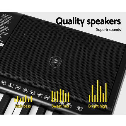 Alpha 61 Keys Electronic Piano Keyboard Digital Electric w/ Stand Sound Speaker