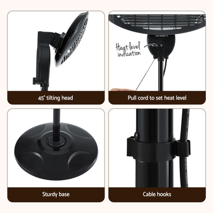 Devanti Electric Patio Heater 2000W 7