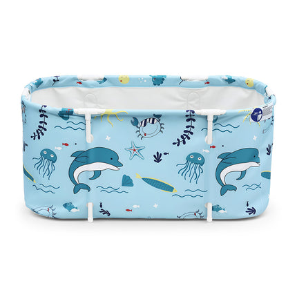 Weisshorn Foldable Bathtub PVC Spa Bucket Inflatable Cushion 114x62cm Blue 3