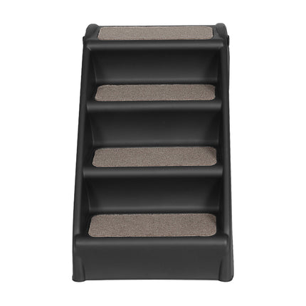 i.Pet Dog Ramp Steps For Bed Sofa Car Pet Stairs Ladder Portable Foldable Black 3