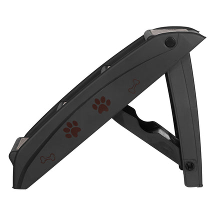 i.Pet Dog Ramp Steps For Bed Sofa Car Pet Stairs Ladder Portable Foldable Black 4