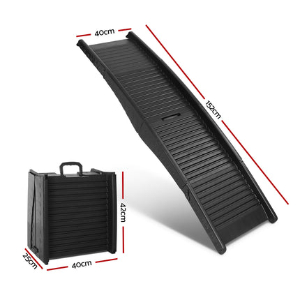 i.Pet Dog Ramp Pet Stairs Steps For Car SUV Ladder Travel Foldable Portable 2