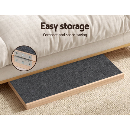 i.Pet Dog Ramp 100cm Adjustable Height Wooden Steps Stairs For Bed Sofa Car Foldable 6