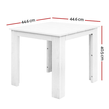 Gardeon Coffee Side Table Wooden Desk Outdoor Furniture Camping Garden White 2