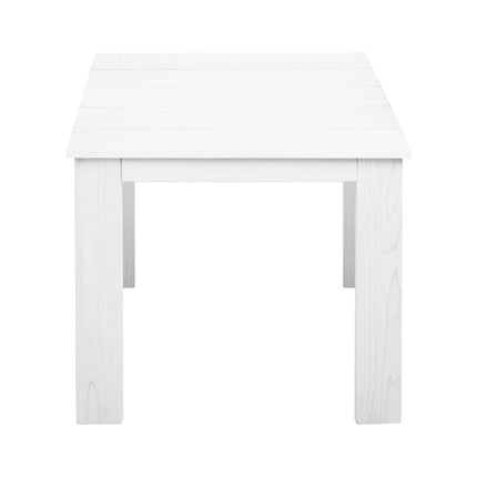 Gardeon Coffee Side Table Wooden Desk Outdoor Furniture Camping Garden White 3
