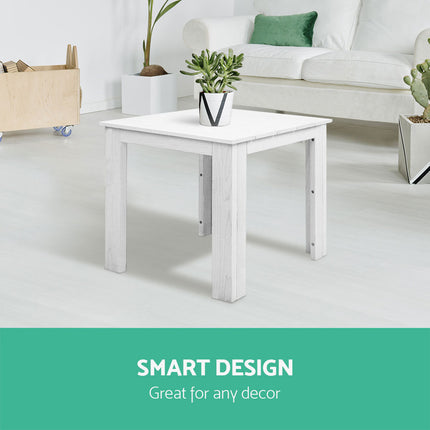 Gardeon Coffee Side Table Wooden Desk Outdoor Furniture Camping Garden White 7