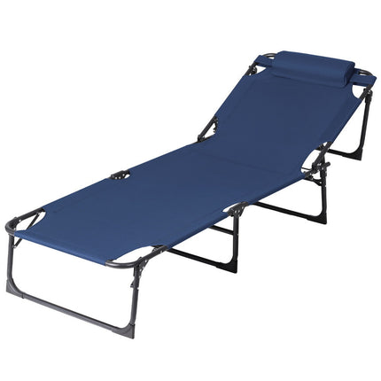 Gardeon Sun Lounger Folding Lounge Beach Chair Patio Outdoor Furniture 2