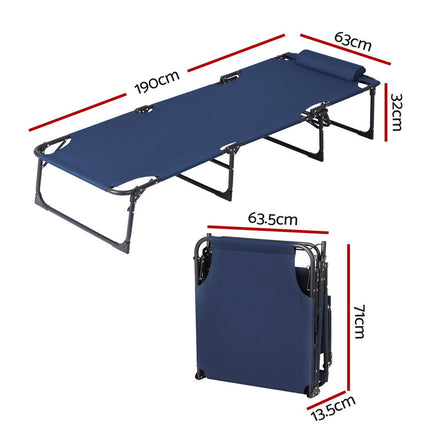 Gardeon Sun Lounger Folding Lounge Beach Chair Patio Outdoor Furniture 3