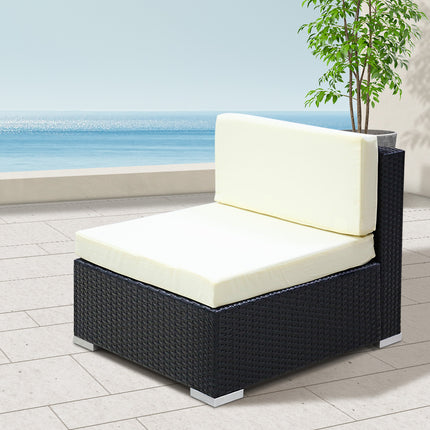 2PC Gardeon Outdoor Furniture Sofa Set Wicker Rattan Garden Lounge Chair Setting 8