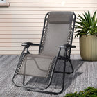 Gardeon Zero Gravity Chair Folding Outdoor Recliner Adjustable Sun Lounge Camping Beige