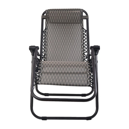 Gardeon Zero Gravity Chair Folding Outdoor Recliner Adjustable Sun Lounge Camping Grey 3