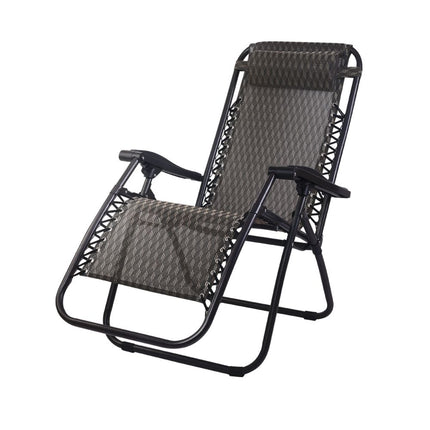 Gardeon Zero Gravity Chair Folding Outdoor Recliner Adjustable Sun Lounge Camping Grey 8