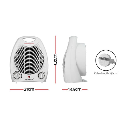 Devanti Electric Fan Heater 2000W 2