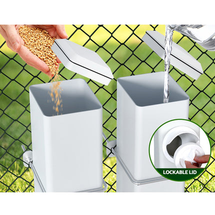Giantz Chicken Feeder 4L Water Dispenser Automatic Waterer 5