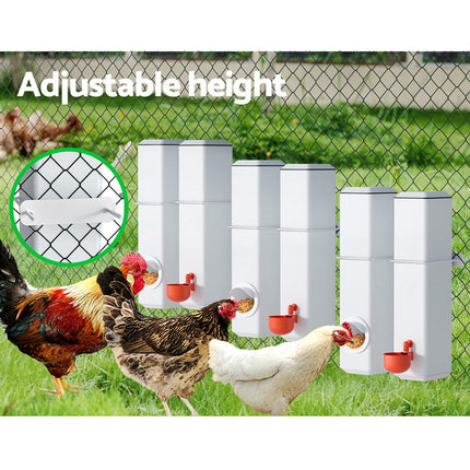 Giantz Chicken Feeder 4L Water Dispenser Automatic Waterer 6