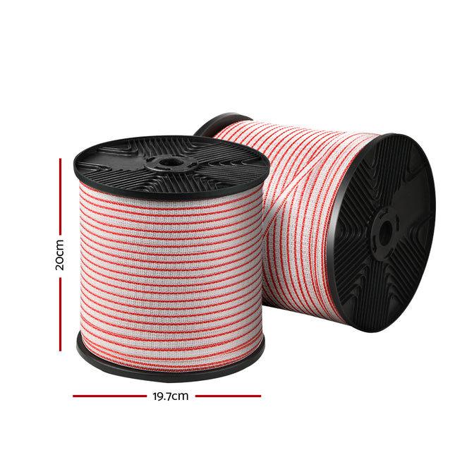 Giantz Electric Fence Poly Tape 400M Insulator 2