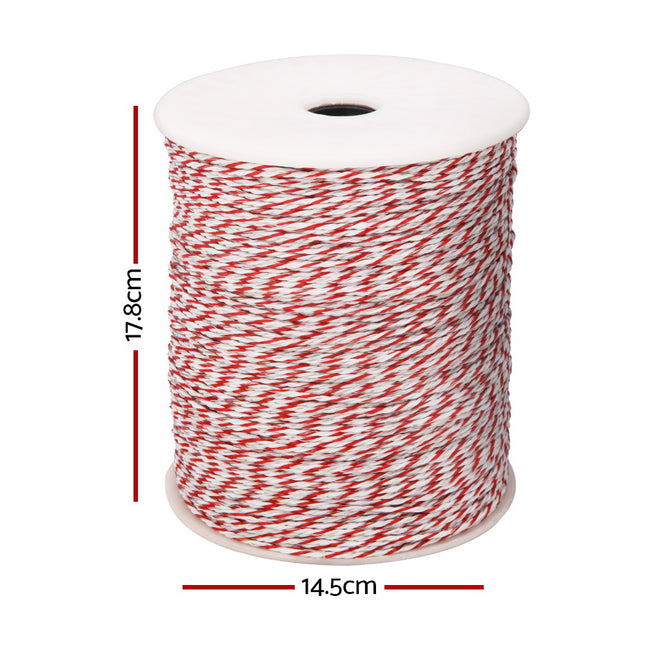 Giantz Electric Fence Poly Wire 500M Insulator 2