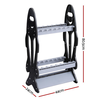Seamanship Fishing Rod Holder 16 Storage Rack Fishing Pole Stand Garage Organizer Holds 2