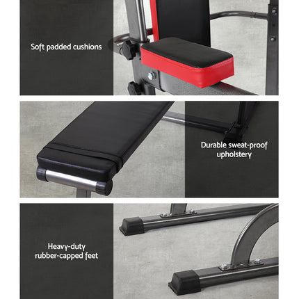 Everfit Weight Bench Chin Up Bar Bench Press Home Gym 380kg Capacity 7