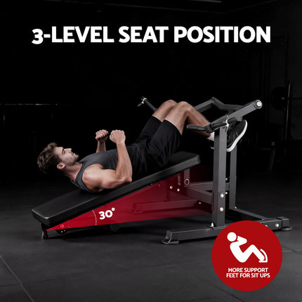Everfit Chest Press Machine Home Gym Equipment Folding Workout Bench with Independent Arms Black 4