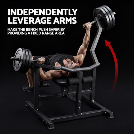 Everfit Chest Press Machine Home Gym Equipment Folding Workout Bench with Independent Arms Black 6
