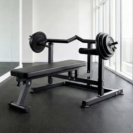 Everfit Chest Press Machine Home Gym Equipment Folding Workout Bench with Independent Arms Black 8