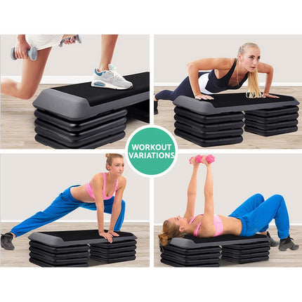 Everfit 4X Aerobic Step Riser Exercise Stepper Block Gym Home Fitness 4