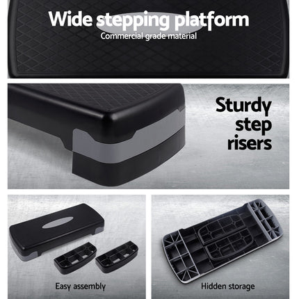Everfit Aerobic Step Exercise Stepper Steps Home Gym Fitness Block Bench Riser 5