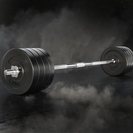 Everfit 88kg Barbell Set Weight Plates Bar Lifting Bench 168cm 7