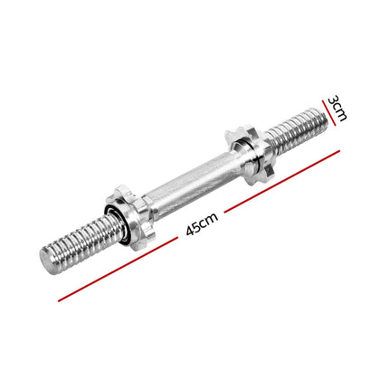Everfit 45cm Dumbbell Bar Gym Home Exercise 150kg Capacity 2