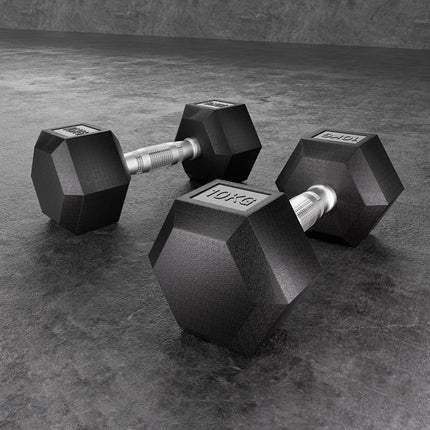 Everfit 20kg Hex Dumbbells Set Dumbbells Weights Lifting Bench Gym Workout 2x10kg 7