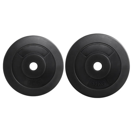 Everfit 30kg Barbell Weight Plates Standard Home Gym Press Fitness Exercise 2