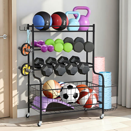 Everfit Dumbbell Rack Weight Rack for Dumbbells Home Gym Storage Black 7