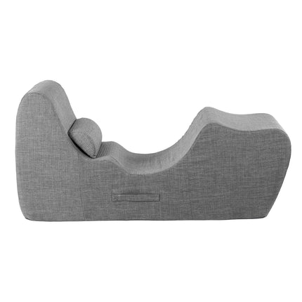 Artiss Chaise Lounge Chair Ergonomic S-Curve Floor Lounger Boneless Lounge Chairs Grey 3