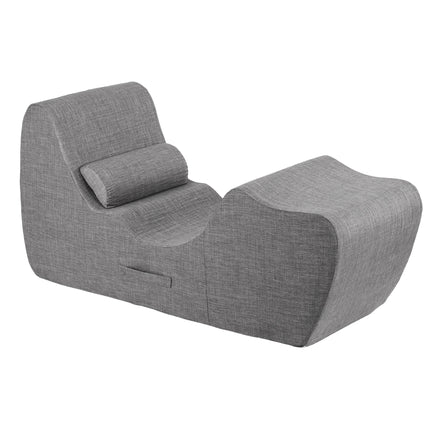 Artiss Chaise Lounge Chair Ergonomic S-Curve Floor Lounger Boneless Lounge Chairs Grey 10