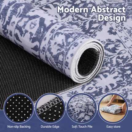 Artiss Floor Rug 120x170cm Soft Velvet Washable Modern Area Rug Floor Carpet Mat 5