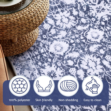 Artiss Floor Rug 120x170cm Soft Velvet Washable Modern Area Rug Floor Carpet Mat 6