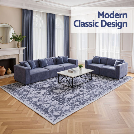 Artiss Floor Rug 240X340cm Soft Velvet Washable Modern Area Rug Floor Carpet Mat 4