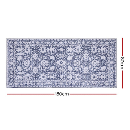 Artiss Hallway Runner Rug 80x180cm Soft Velvet Washable Modern Kitchen Mat 3